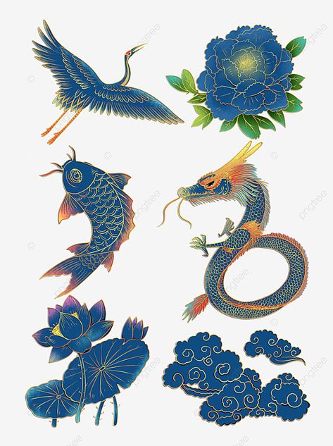 Chinese Art Style, Blue Chinese Dragon, China Decorations, Chinese Art Design, Chinese Decorations, Chinese Vector, Chinese Style Illustration, Chinese Zodiac Dragon, Chinese Graphic