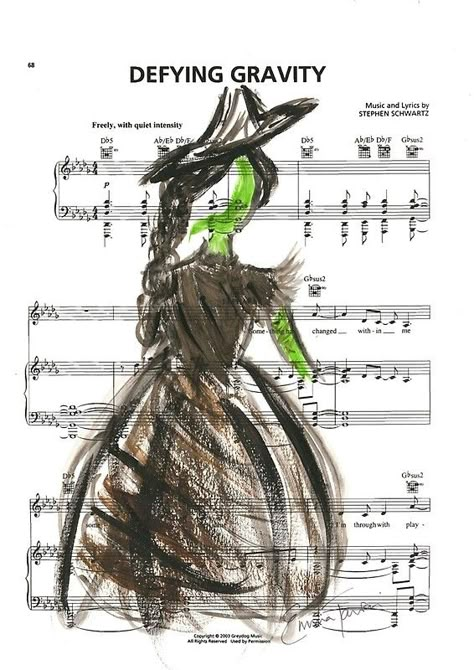 Elphaba - Defying Gravity Elphaba Aesthetic, Wicked Musical Aesthetic, Wicked Defying Gravity, Wicked Drawings, Wicked Aesthetic, Elphaba Thropp, Gravity Art, Wicked Art, Dream Roles