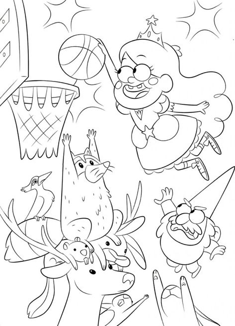 Gravity Falls Coloring Pages, Best Coloring Pages, Desenhos Gravity Falls, Kids Coloring Pages, Kitty Coloring, Hello Kitty Coloring, Fall Coloring Pages, Cartoon Coloring Pages, Disney Coloring Pages