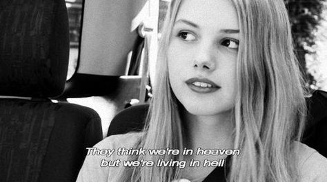 "They think we're in heaven but we're living in hell." -Cassie Skins Uk Quotes, Cassie Skins, Skin Quotes, Hannah Murray, Skins Quotes, Effy Stonem, Skin Images, Skins Uk, Kaya Scodelario