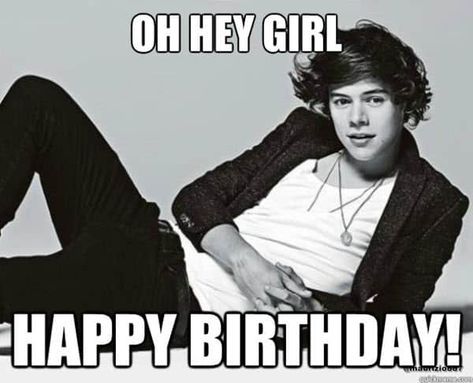 25 Best Memes For The Birthday Girl - SayingImages.com Harry Styles Happy Birthday, Harry Styles Happy, Hey Girl Happy Birthday, Happy Birthday Harry, Birthday Girl Meme, Harry Styles Birthday, Gambar One Direction, Harry Styles Memes, Harry Styles Funny