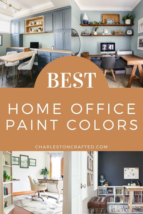 Home Office Paint Colors 2023, Office Wall Paint, Best Home Office Paint Colors, Best Office Colors, Home Office Paint Colors, Home Office Paint Ideas, Office Wall Paints, Home Office Paint, Office Color Palette