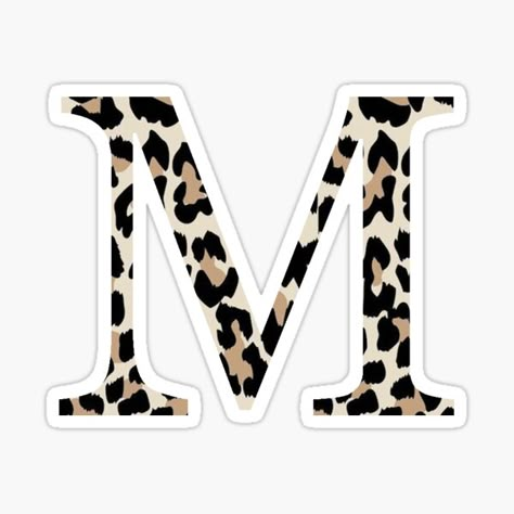 Jessica Schaub Shop | Redbubble Blue Marble Wallpaper, Cheetah Print Wallpaper, Cow Print Wallpaper, M Letter, Alphabet Art, Letter Stickers, Smiley Faces, Printed Backgrounds, Letter M