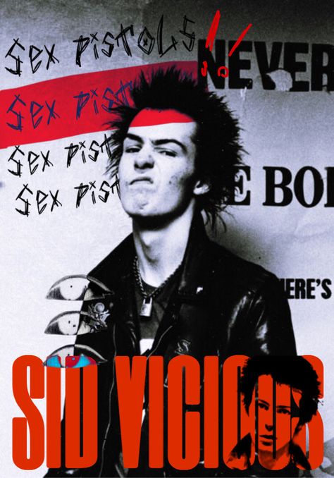 Punk Poster Wallpaper, Punk Drawing, Sid And Nancy, British Punk, Classic Punk, Punk Rocks, Punk Poster, Sid Vicious, Punk Design