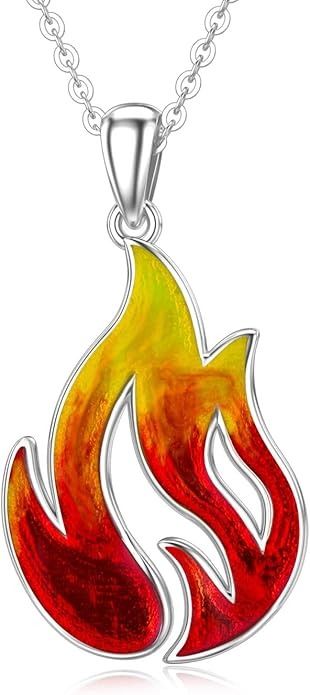 Amazon.com: PELOVNY Mothers Day Gifts Flame Fire Necklace for Women Sterling Silver Nature Fire Nation Pendant Jewelry Gift for Girlfriend Lover : Clothing, Shoes & Jewelry Flame Necklace, Fire Necklace, Fire Nation, Gift For Girlfriend, Necklace For Women, Llama, Girlfriend Gifts, Jewelry Gift, Pendant Jewelry