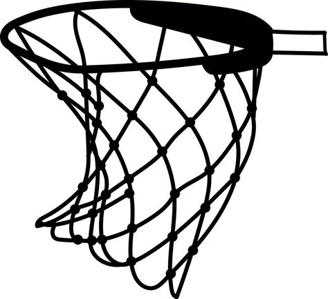 Basketball Goal, Basketball Basket, Basketball Net, Basketball Goals, Basketball Hoop, Cover Art, Vector Art, White Background, Hand Drawn