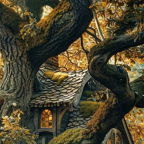 Radagast House, Fae Cottage, Radagast The Brown, Wizard House, Alan Lee, John Howe, Cosy Cottage, Cottage Aesthetic, Brown House