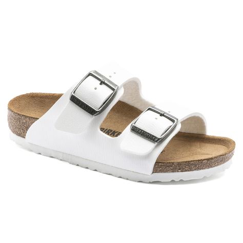 Arizona Birko-Flor White | shop online at BIRKENSTOCK Summer Outfit Essentials, North Carolina Beach House, Carolina Beach House, White Birkenstocks, Trip To Costa Rica, Outfit Essentials, Birkenstock Sandals Arizona, Two Strap Sandals, Carolina Beach