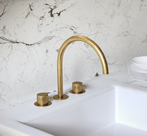 Brass Sanitaryware, Aged Brass Bathroom Fixtures, Brass Tapware Bathroom, Brushed Brass Bathroom Fixtures, Calacatta Bathroom, Brass Bathroom Fixtures, Brass Tapware, Brushed Brass Bathroom, All White Bathroom