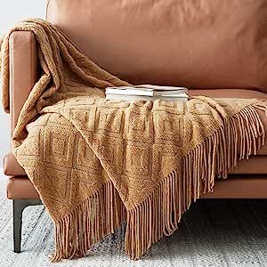 LumiSyne Knitted Throw Blanket Fringes Tassels Solid Colour Jacquard Diamond Pattern Lightweight Soft Throws Armchair Cover Decorative Blanket For Couch Sofa Bed Settee 170x130cm Room Decor 2023, Western Bedroom Ideas, Home Bedroom Ideas, Industrial Modern Design, Sofa Throws, Western Bedroom, Beige Living Rooms, Warm Bed, Winter Blankets