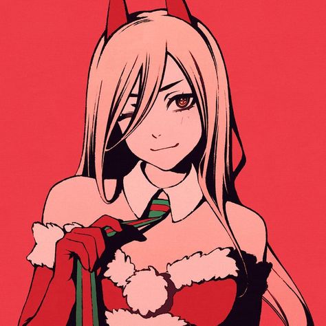 Power Halloween Icon, Power Christmas Icon, Power Christmas Pfp, Power Chainsaw Man Christmas, Anime Christmas Icons Aesthetic, Chainsaw Man Christmas Pfp, Anime Christmas Gif, Power Gif Chainsawman, Csm Christmas