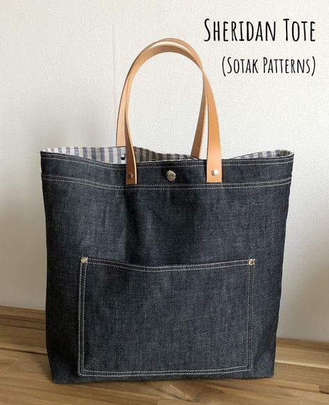 Diy Totes And Bags Patterns, Denim Bag Patterns Free, Sew A Bag Free Pattern, Handmade Tote Bags Diy, Free Purse Sewing Patterns, Free Tote Bag Sewing Pattern, Large Tote Bag Pattern Free, Purse Patterns Free Sewing Handbags, Bag Patterns To Sew Free