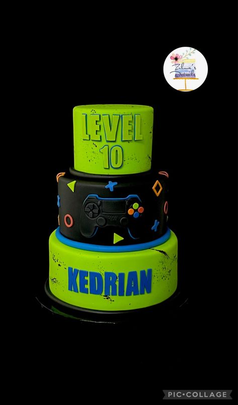 Gamer Birthday Cake, Xbox Birthday Party, Playstation Cake, Xbox Cake, Video Game Cakes, 10 Birthday Cake, Video Games Birthday Party, Gamer Birthday, Cookie Cake Birthday