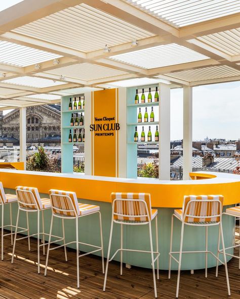 ✨ If you know, you know. The Dune Travel Group Gals are the ultimate travel insiders! 🌟 Our clients heading to Paris soon will experience the brand-new Parisian Sun Club, which just opened its doors. ☀️ 💛From June 5 to September 30, immerse yourself in the iconic yellow of Veuve Clicquot on the rooftop of @printemps. Sip on their exclusive cuvées, RICH and RICH Rosé, perfectly paired with the “Club Tourteau” crafted by chef @jeanimbert for the Sun Club. 🥂✨ Ready for your own ultimate travel... Cowboy Cafe, Bahamas House, Summer Cafe, Desert Bar, French Riviera Style, Brand Activation, Event Bar, Pop Up Bar, Beach Cafe