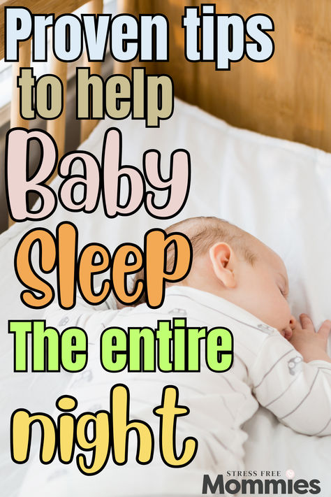 How to get your baby to sleep through the night. New mom tips to help baby sleep more at night and end sleep deprivation. Baby sleeping tips every mom needs to know. Help Baby Sleep Through The Night, How To Get Baby To Sleep All Night, Getting Baby To Sleep, New Mom Tips, Baby Sleep Through The Night, Gassy Baby, Baby Nutrition, 5 Month Baby, Gentle Sleep Training