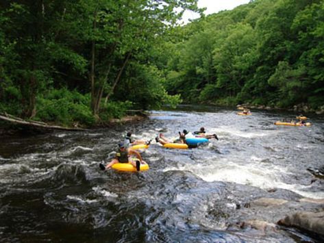 The River Campground In New Hampshire Where You’ll Have An Unforgettable Tubing Adventure River Camping, North Conway Nh, River Tubing, North Conway, Tubing River, Bahamas Travel, Lazy River, Amusement Park Rides, Hartford Ct