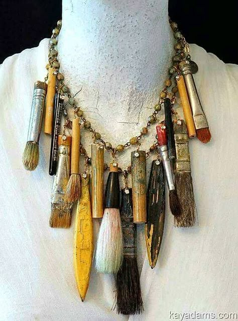 Kay Adams, Found Object Jewelry, Jewelry Tips, Recycled Fashion, Recycled Jewelry, Funky Jewelry, Upcycled Jewelry, Mix Media, Diy Schmuck