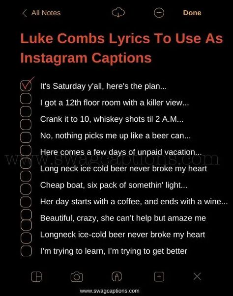 Luke Combs Going Going Gone, Luke Combs Tattoo Lyrics, Best Country Song Quotes, Luke Combs Concert Captions, Luke Combs Captions For Instagram, Luke Combs Nails, Luke Combs Lyrics Quotes, Country Music Captions, Zach Bryan Instagram Captions