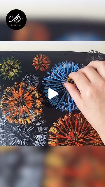 AB Creative on Instagram: "Some Inspiration to Start 2023 Creative! 🎇 Fireworks Painted using Toilet Roll! 😳 Full Tutorial Link in Bio + Story (Or search: ‘AB Creative’ on YouTube!) Thank you all for making this such a Wonderful Year - here’s to the next one! 🥂🎉 Some of you might remember this Piece from a few years back 😋❤️ . Paints: @artezaofficial (10% Off Code: ABCreative10) . . . . . . #fluidart_daily #pouring #fluid #instagood #instavideos #acrylicpaint #liquidart ##vids #acrylicblog #pouringpaint #dirtypour #vid #fluidpour #viral #sosatisfying #artoftheday #fluidsoul #abstractartist #femalepainting #fluidartfinds #abcreativeofficial #fluidartwork #beauty #fluidartist #flowerart #fluidpaint #abstract_post #pourart" How To Paint Fireworks, Fireworks Painting, Firework Painting, Insta Videos, Pouring Art, Creative Painting, Toilet Roll, Abstract Artists, Daily Art