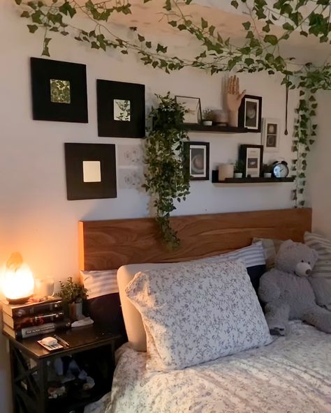 Over Bed Floating Shelf, Shelves Above The Bed, Over Bed Shelf Ideas, Shelfs On Wall Over Bed, Above Bed Floating Shelf, Aesthetic Bedroom Shelves, Shelf Above Headboard, Bedroom Shelving Ideas Above Bed, Above Bed Shelves