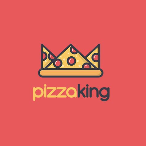 Pizza Logo Design Ideas, King Logo Design, Pizza King, Pizza Logo, Ad Layout, Pizza Design, Graphic Design Ideas, Book And Magazine Design, Professional Graphic Design