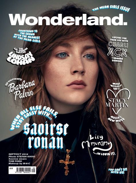 Saoirse Ronan Wonderland Hannah Diamond, Stacy Martin, Posters Layout, Magazine Wall, The Lovely Bones, Wonderland Magazine, Tom Ford Makeup, Out Magazine, 2 September