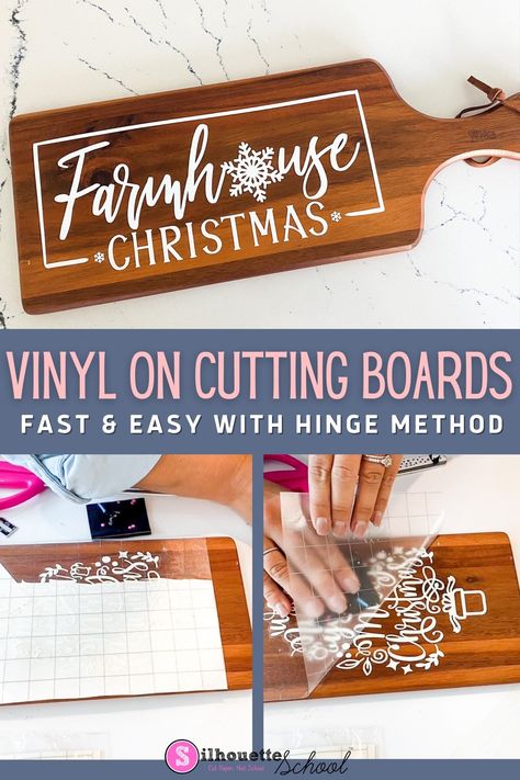 How To Apply Vinyl To Wood, Fonts For Christmas, Vinyl On Wood, Vinyl Projects Silhouette, Silhouette School Blog, Silhouette School, Christmas Vinyl, Christmas Fonts, Diy Vinyl