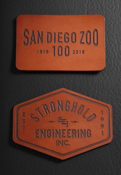 Custom Laser Engraved Leather Patches - Bulk Laser Leather Engraving, Leather Signage, Camp Smores, Leather Branding, Diy Laser Engraver, Hat Inspiration, Swag Ideas, Laser Engraved Leather, Leather Engraving