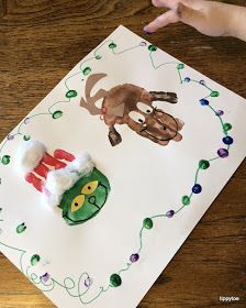 Tippytoe Crafts: Handprint Grinch and Max Baby Christmas Crafts, Christmas Handprint Crafts, Grinch Crafts, Baby Art Projects, Christmas Crafts For Toddlers, Preschool Christmas Crafts, Christmas Crafts For Kids To Make, Toddler Arts And Crafts, Christmas Arts And Crafts