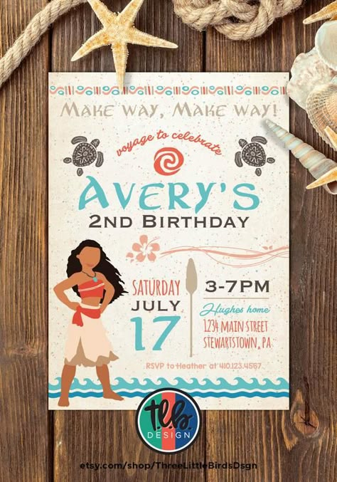 Moana 1st Birthday, Moana First Birthday, Disney Moana Birthday Party, Moana Birthday Decorations, Moana Invitation, Fishing Theme Birthday, Moana Birthday Party Theme, Moana Birthday Invitation, Moana Theme Birthday