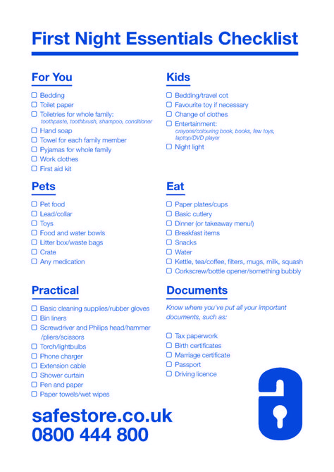 First Night Essentials Checklist Moving First Night Checklist, First Night Essentials Moving, First Night Apartment Essentials, First Night Moving Essentials, First Night Box Moving, Moving To Do List, Moving House Packing, First Home Checklist, Moving New House