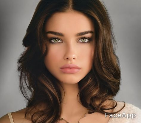 Adriana Lima Face, Face Generator, Victoria's Secret Aesthetic, Adriana Lima Young, Brown Eyes Black Hair, Long Summer Dresses Maxi, Face Aesthetic, Round Eyes, Brooke Shields