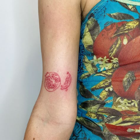 Lobster Tattoo, Dr Tattoo, Pomegranate Tattoo, Doe Tattoo, Brazilian Tattoo, Red Tattoo, Hand Poked Tattoo, Red Ink Tattoos, Tattoos Inspo