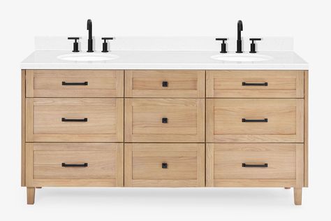 Ariel Monroe 72 In. Double Oval Sink Vanity With Countertop - Shop Now 72 Inch Bathroom Vanity Double Sinks, Maine Farmhouse, 72 Inch Bathroom Vanity, 72” Bathroom Vanity, 72 Inch Vanity, Large Bathroom Vanity, Farmhouse Colonial, Bathroom Vanity Double Sink, Bathroom Vanity Countertops