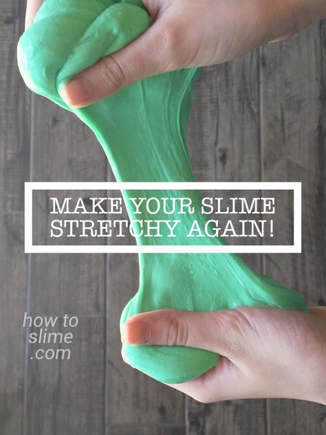 How to make your slime stretchy again Slime Hacks, How To Fix Slime, Kids Slime, Perfect Slime, Diy Slime Recipe, Slime For Kids, Clear Slime, How To Make Slime, Crafts Videos