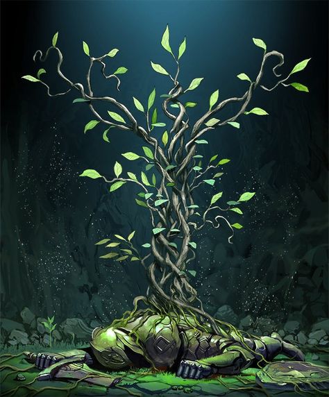 Card: Nature Corroded Nature Magic Fantasy Art, Magic Plants Art, Plant Magic Art, Feywild Aesthetic Dnd, Plant Fantasy Art, Plant Powers Magic, Nature Magic Powers, Fantasy Plants Art, Magical Plants Art