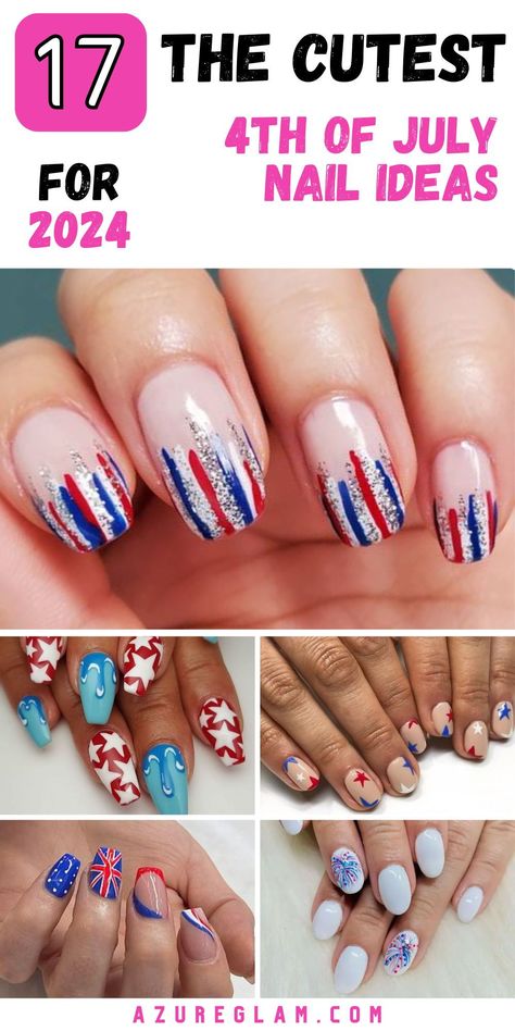 Get ready to dazzle on Independence Day with our collection of 17 Stunning 4th of July Nail Ideas for 2024. From bold flag designs to sparkling fireworks, our nail ideas are perfect for celebrating America's birthday in style. Whether you're attending a party or watching a parade, our collection offers a variety of options to suit your patriotic mood. Explore our stunning nail designs now and get ready to shine on the Fourth of July! July Acrylic Nail Designs, Americana Nails, 4th Of July Nail Ideas, Memorial Day Nails, Disney Princess Inspired Dresses, 4th Of July Nail, Disney Inspired Nails, Patriotic Nails, Dip Manicure