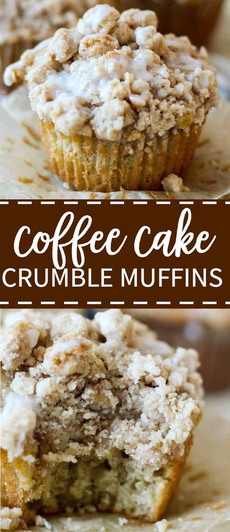 Soft and light coffee cake crumble muffins are topped with a crumbly, buttery streusel top overflowing as you pull them out of the oven. They're explosions of flavor in your mouth. Muffin Recipes With Crumble, Weird Cupcakes, Coffee Cake Crumble, Muffin Crumble, Orange Knots, Cake Crumble, Crumble Muffins, Dessert Board, Coffee Cake Muffins