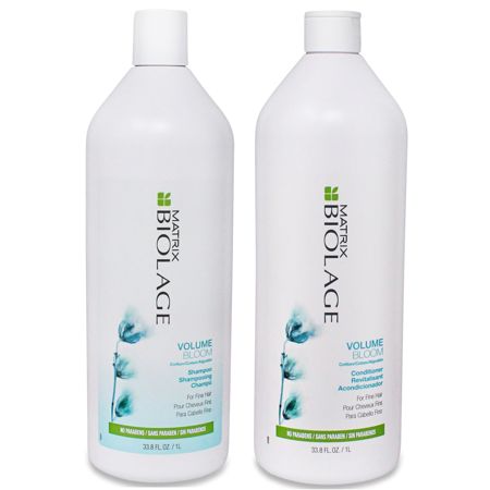 Matrix Biolage VolumeBloom Shampoo & Conditioner Duo Liter Set, 33.8 Oz Image 1 of 1 Biolage Volumebloom, Shower Products, Matrix Biolage, Hair Concerns, Hair Care Products Professional, Hair Cleanse, Cotton Flower, Sulfate Free Shampoo, New Hair Colors