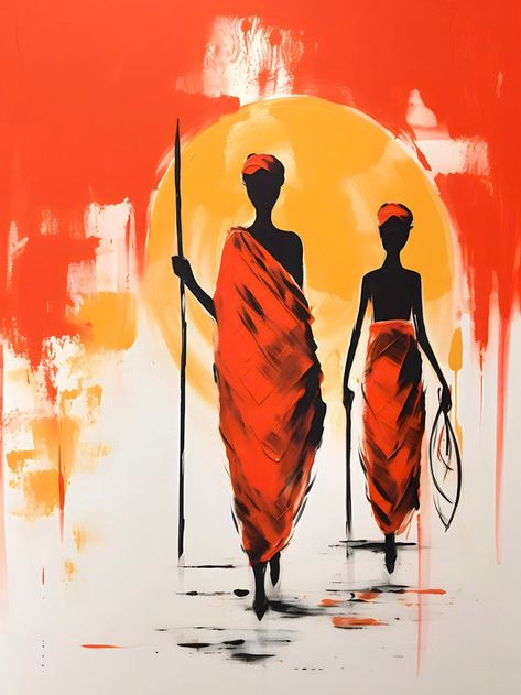 Beach Art Painting, Afrique Art, African Wall Art, African Paintings, Tableau Design, Africa Art, Black Art Pictures, African American Art, Beach Art