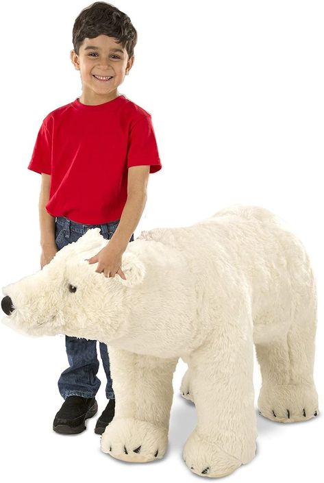 About this item
Lifelike plush toy polar bear with realistic details
Soft but durable white plush fur
Strong interior structure makes it stand tall and steady
Details include felt "claws," soft black nose, padded paws
Ages 3+; 34" x 20" x 11" Polar Bear Paw, Polar Bear Plush, Giraffe Stuffed Animal, Large Stuffed Animals, Polar Bear Christmas, Cute Birthday Ideas, Cute Polar Bear, Soft Toy Animals, Cool Christmas Trees