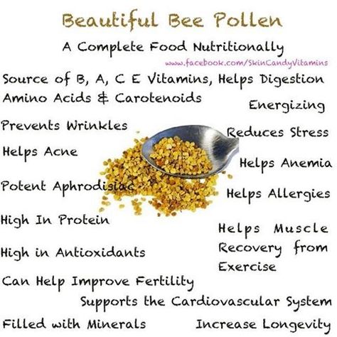 Bee Pollen and some of it's many and vast uses and benefits. I bought Bee Pollen from one of the Natives in Alpine, CA $7  totally beats Sprouts prices. Benefits Of Bee Pollen, Metabolic Meals, Pro Metabolic, Nutrition 101, Bee Inspired, Bee Pollen, Forever Living, Honey Bees, Massage Techniques