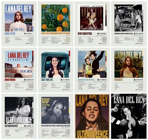 Lana Del Rey Posters, Office Room Decor, Beautiful Collage, Office Room, Music Poster, Wall Collage, Lana Del Rey, Album Covers, Aesthetic Pictures