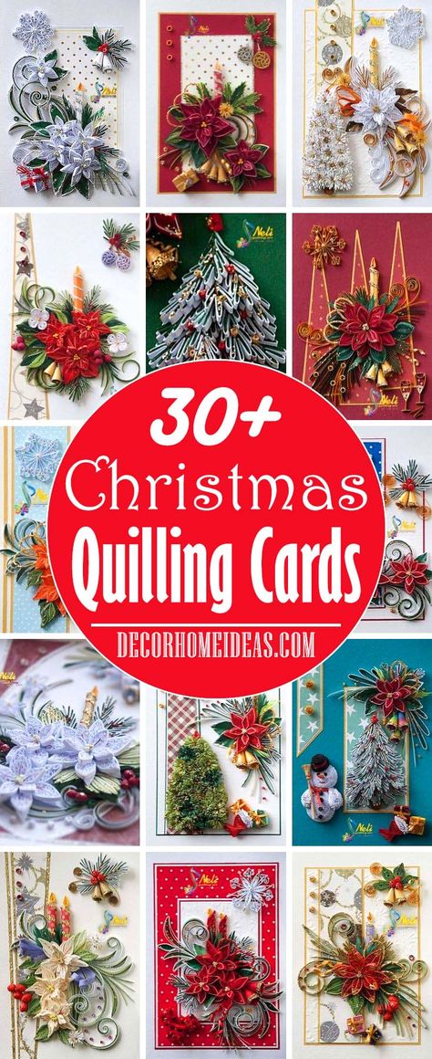 30+ Lovely Christmas Paper Quilling Cards | Decor Home Ideas Quilling Cards Ideas, Christmas Paper Quilling, Christmas Quilling Cards, Quilling Christmas Cards, Diy Quilling Christmas, Christmas Quilling, Paper Quilling For Beginners, Paper Quilling Cards, Quilling Christmas