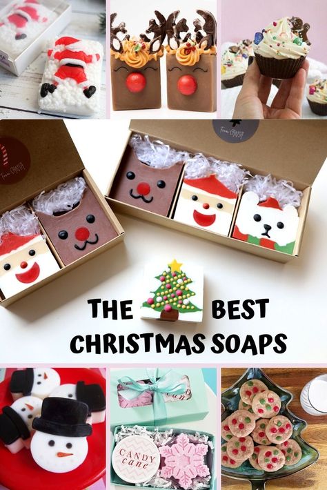 Holiday Etsy Soap Christmas Round Up. The best artisan soaps to gift as handmade stocking stuffers for Christmas gifts. Shop small from among this beautiful curated collection of handcrafted artisan Christmas soaps on Etsy! The perfect handmade gifts for the holiday season, these handcrafted soaps make beautiful gifts for winter holidays. Explore them all now at Soap Deli News blog. Christmas Soap Diy, Handmade Stocking Stuffers, Christmas Soaps, Soap Design Ideas, Soap Christmas, Săpunuri Handmade, Handmade Soap Recipes, Holiday Soap, Christmas Soap