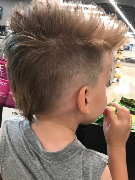 3 year old boy, proud of his new hair Theo Von Hair, Toddler Mohawk Boy, Mullet Hairstyle Boys Kids, Mullet Mohawk Boys, Toddler Boy Haircut Mullet, Little Boy Mullet Haircut, Baby Boy Mullet Haircut, Toddler Mullet Haircut, Toddler Boy Mullet Haircut