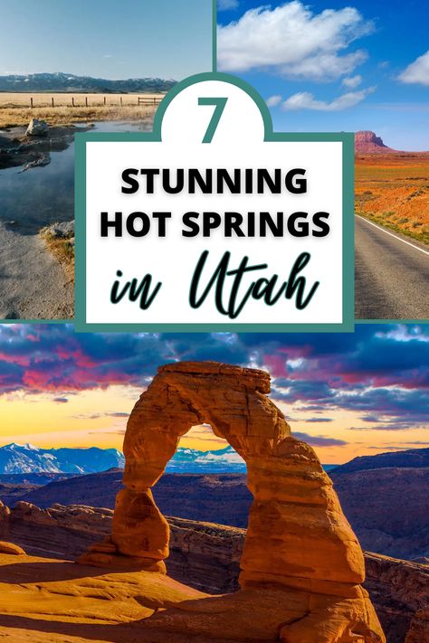 You might know Utah for its stunning national parks and awesome salt flats, but did you know it bubbles with stunning hot springs too? In fact there are 12 hot springs in Utah and two you can even SCUBA dive in. Utah is one of the most breathtakingly beautiful places to visit in the United States. Utah National Parks Road Trip, Natural Hot Springs, Utah Vacation, Winter Travel Destinations, Utah Adventures, Utah Road Trip, National Park Road Trip, Utah Travel, Montezuma