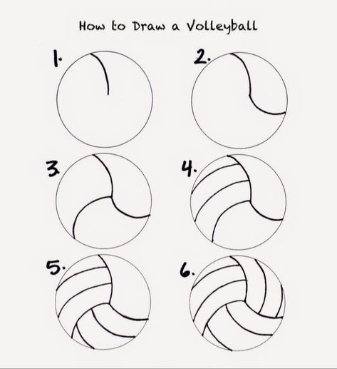 ✏️✏️✏️🏐🏐🏐 How To Draw A Volleyball, Draw A Volleyball, Music Art Drawing, Volleyball Drawing, Story In English, Sports Drawings, Nature Art Drawings, Easy Doodles Drawings, Easy Drawings Sketches