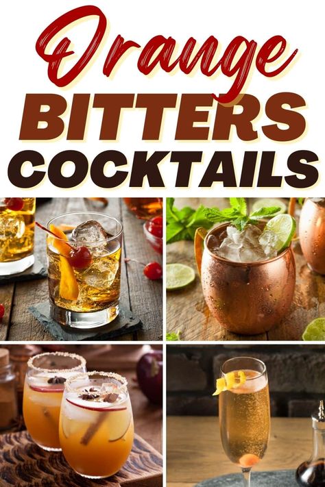 Drinks With Orange Bitters, Orange Bitters Cocktails, Cocktails With Bitters, Orange Bitters Recipe, Bitters Recipe, Orange Vodka, Champagne Drinks, Orange Bitters, Cider Cocktails