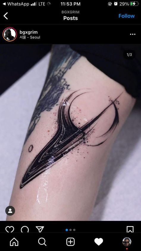 Caduceus Tattoo, Black Hole Tattoo, Astronomy Tattoo, Nerd Tattoo, Universe Tattoo, Galaxy Tattoo, Retro Tattoos, Wild Tattoo, One Piece Tattoos